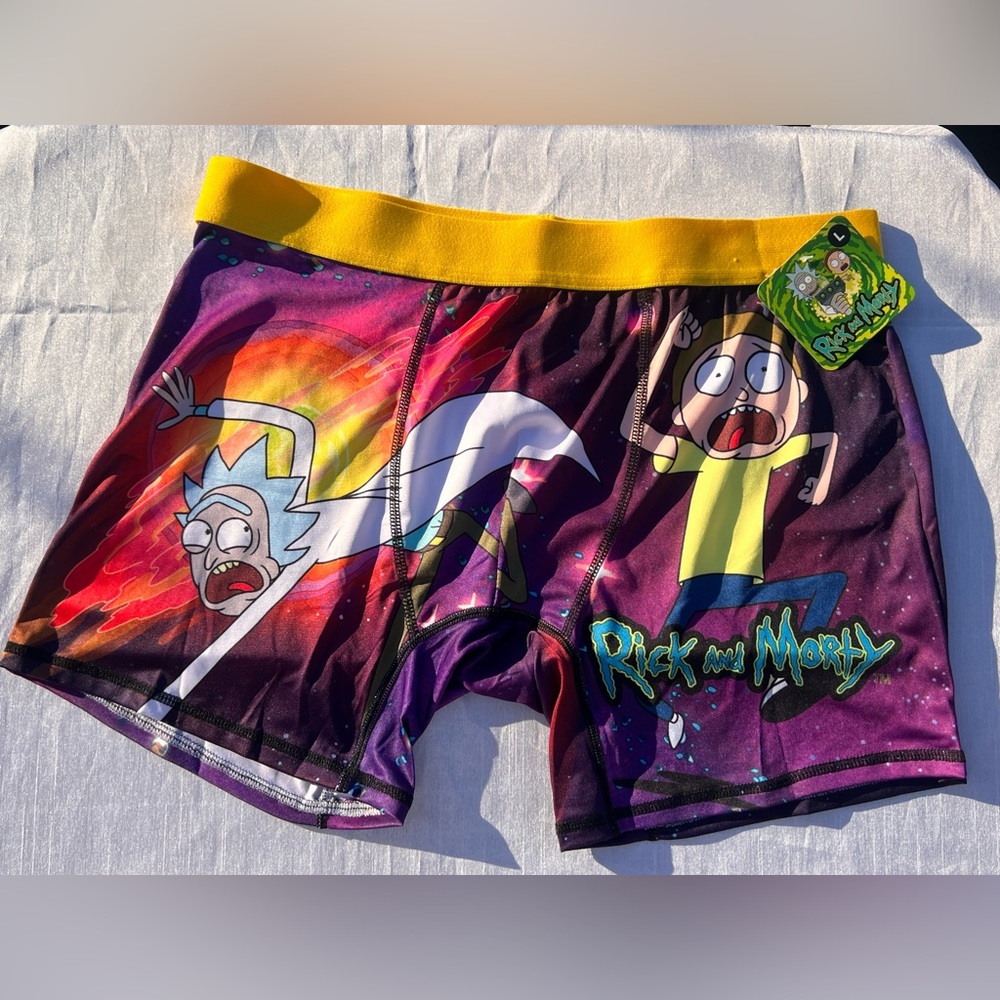 NWT CARTOON NETWORK ADULT SWIM RICK & MORTY BOXER BRIEFS - Picture 2 of 7